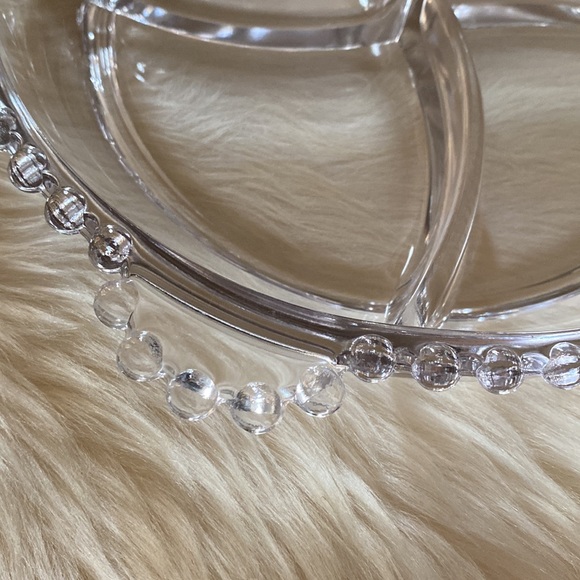 Glass Candlewick 4 Part Divided Relish Dish - Picture 2 of 3